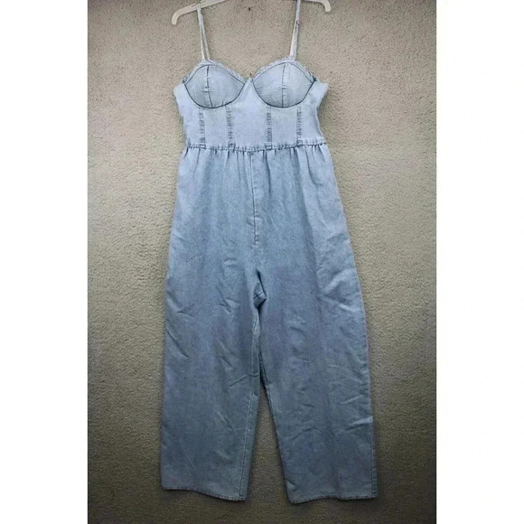 B.O.G. Collection Women's Jumpsuit-Size Large Jrs.-Pockets-Wide Legs-Retro - Picture 1 of 8
